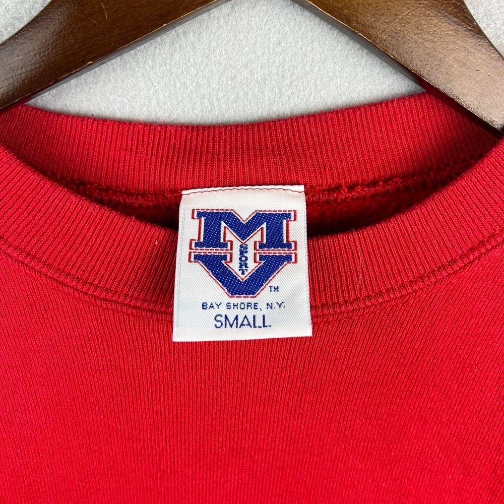 Vintage University of Maryland Red MV Sport Crewneck S - Picture 3 of 6